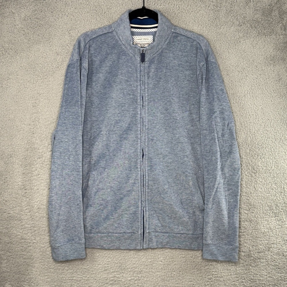 Jos. A. Bank 1905‎ Full Zip Sweatshirt Mens L Gray Comfort Stretch Tailored Fit